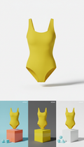 Solar Yellow One-Piece Swimsuit