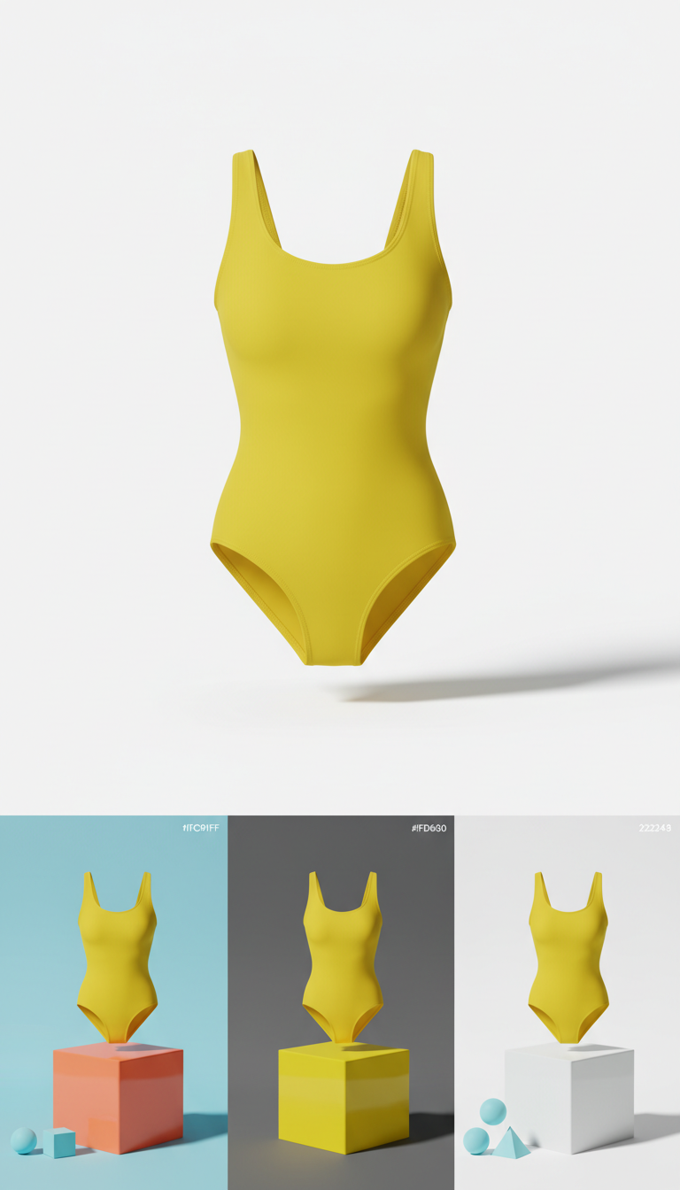 Solar Yellow One-Piece Swimsuit