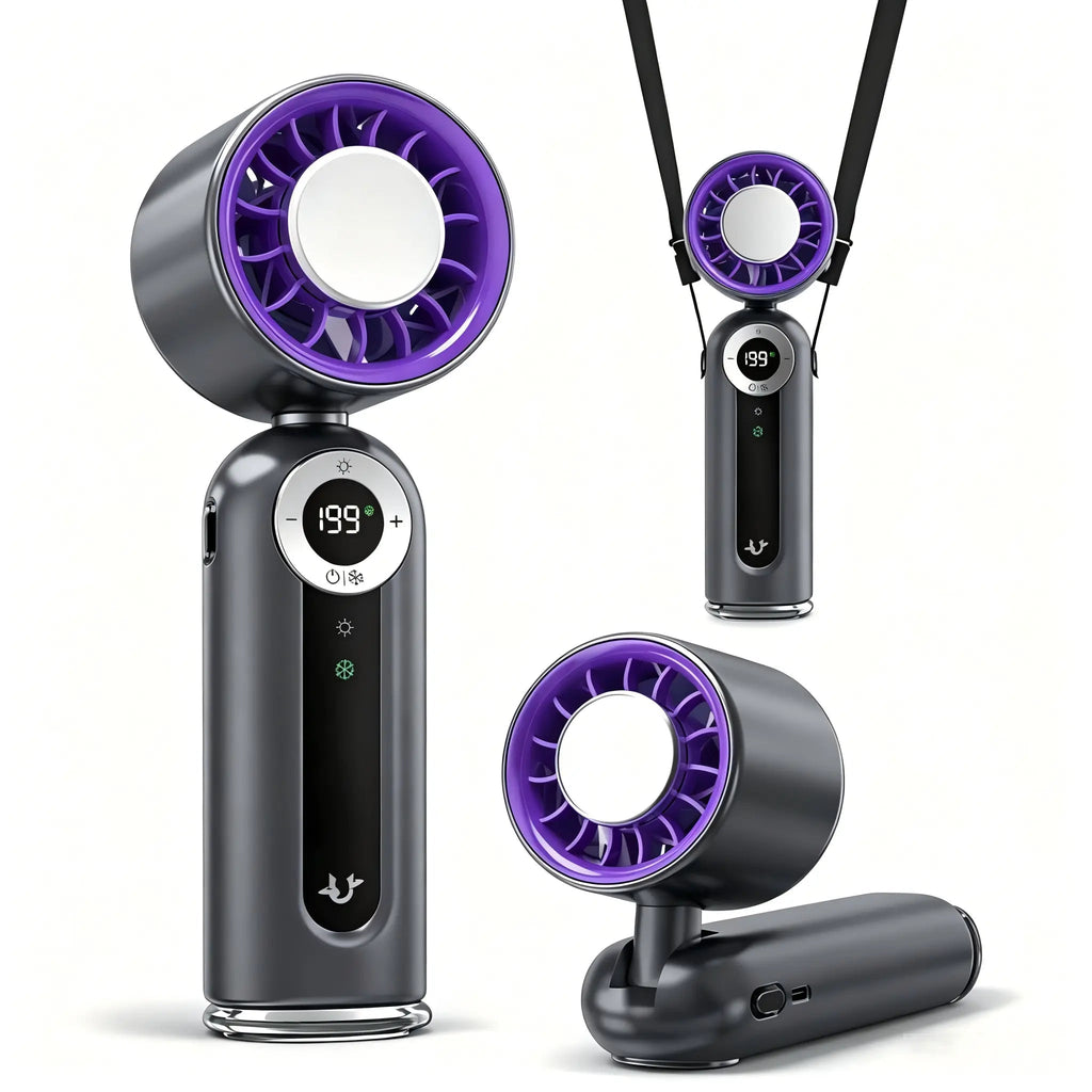 Portable handheld fan travel use case
