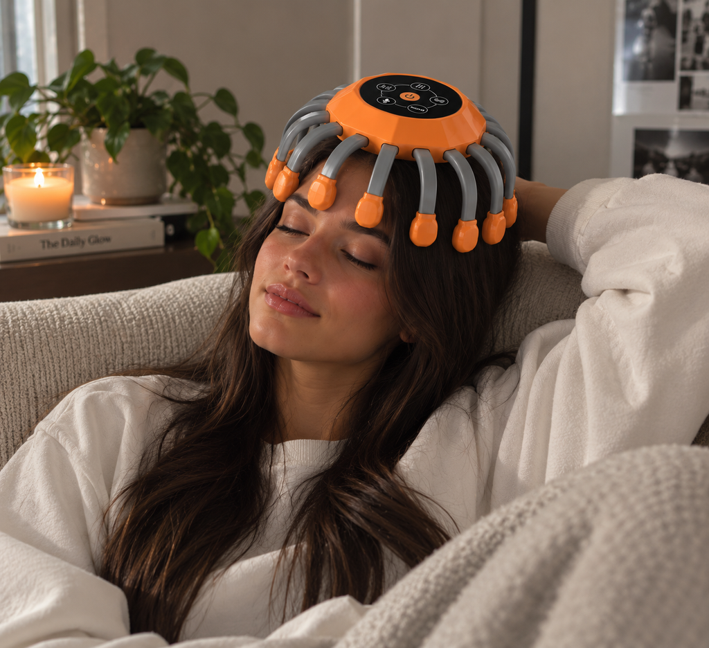 Bluetooth Head Massager with Voice Guidance